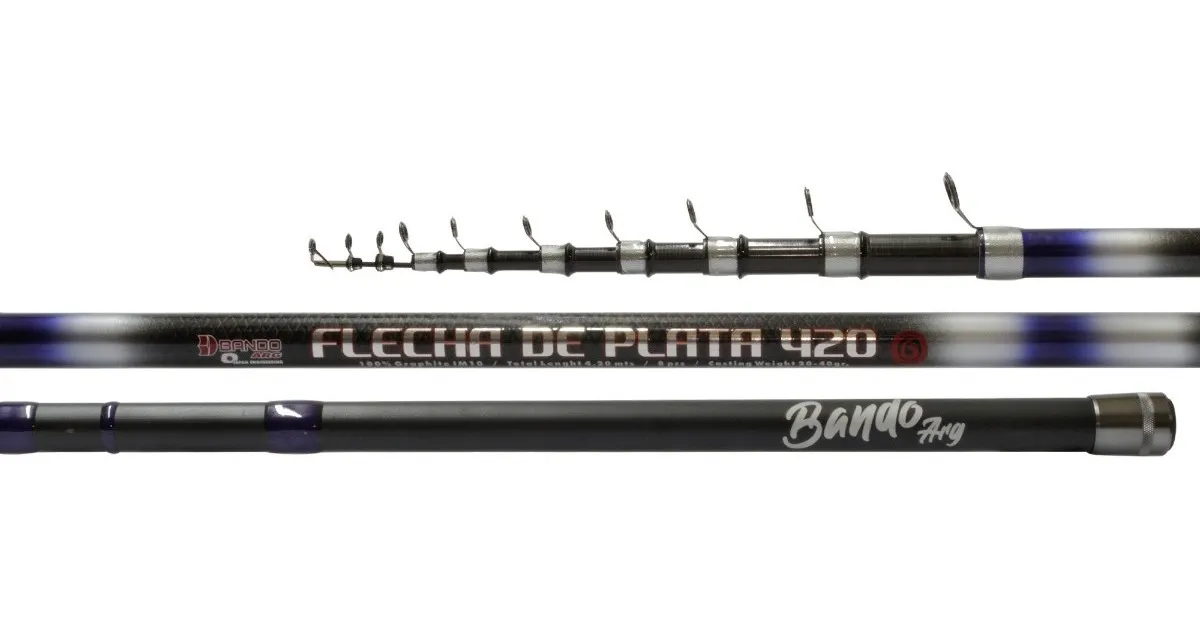 Caña Bando Flecha De Plata Telescópica de 4,20m 40g Grafito Pejerrey
