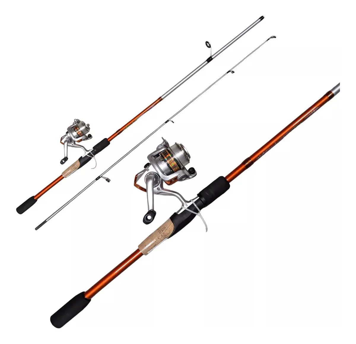 Combo Caña Y Reel Okuma Steeler Xp 1,65 m 2 Tramos 40g 15 lbs 3 Colores
