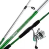 Combo Caña Y Reel Okuma Steeler Xp 1,65 m 2 Tramos 40g 15 lbs 3 Colores
