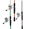 Combo Caña Y Reel Okuma Steeler Xp 1,65 m 2 Tramos 40g 15 lbs 3 Colores
