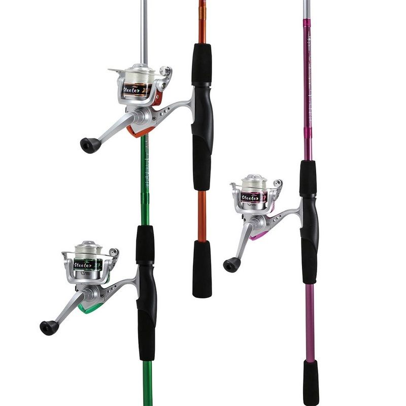 Combo Caña Y Reel Okuma Steeler Xp 1,65 m 2 Tramos 40g 15 lbs 3 Colores