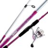 Combo Caña Y Reel Okuma Steeler Xp 1,65 m 2 Tramos 40g 15 lbs 3 Colores