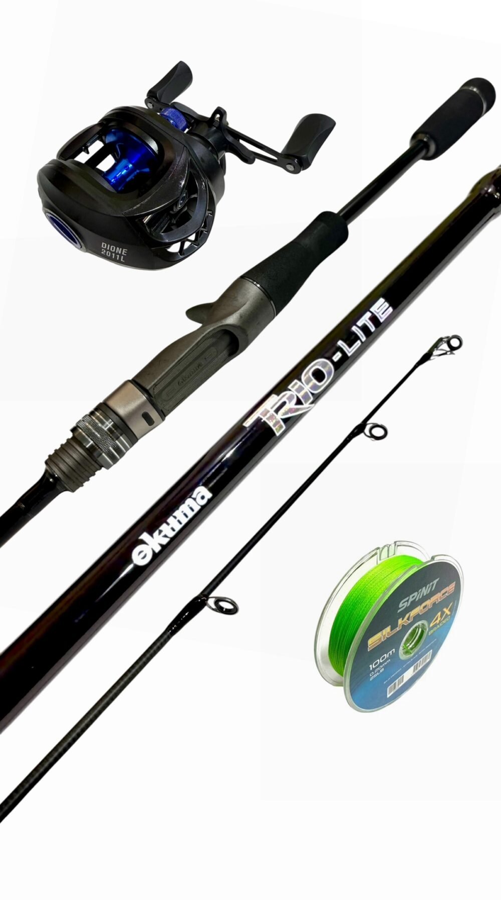 Combo Pesca Bait Caña Okuma Trio Lite + Reel + Multi