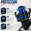 Reel Frontal Okuma Azores Zxp-8000h 7 Rulemanes 20kg De Drag