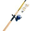 Combo De Pesca Variada Caña Albatros Telescópica 2,10m + Reel Spinit + Accesorios