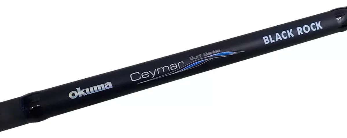Caña Okuma Ceymar Black Rock Surf 4,26m 4 Tramos 120-220g Rotativo