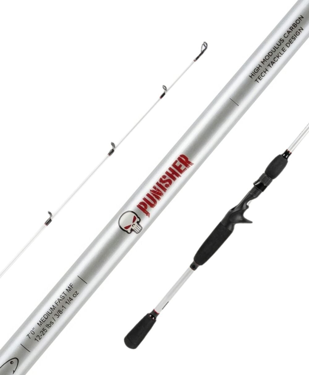 Caña De Pesca Tech Punisher Bait 2,10m 2 Tramos 12-25lb Para Dorado o Surubí