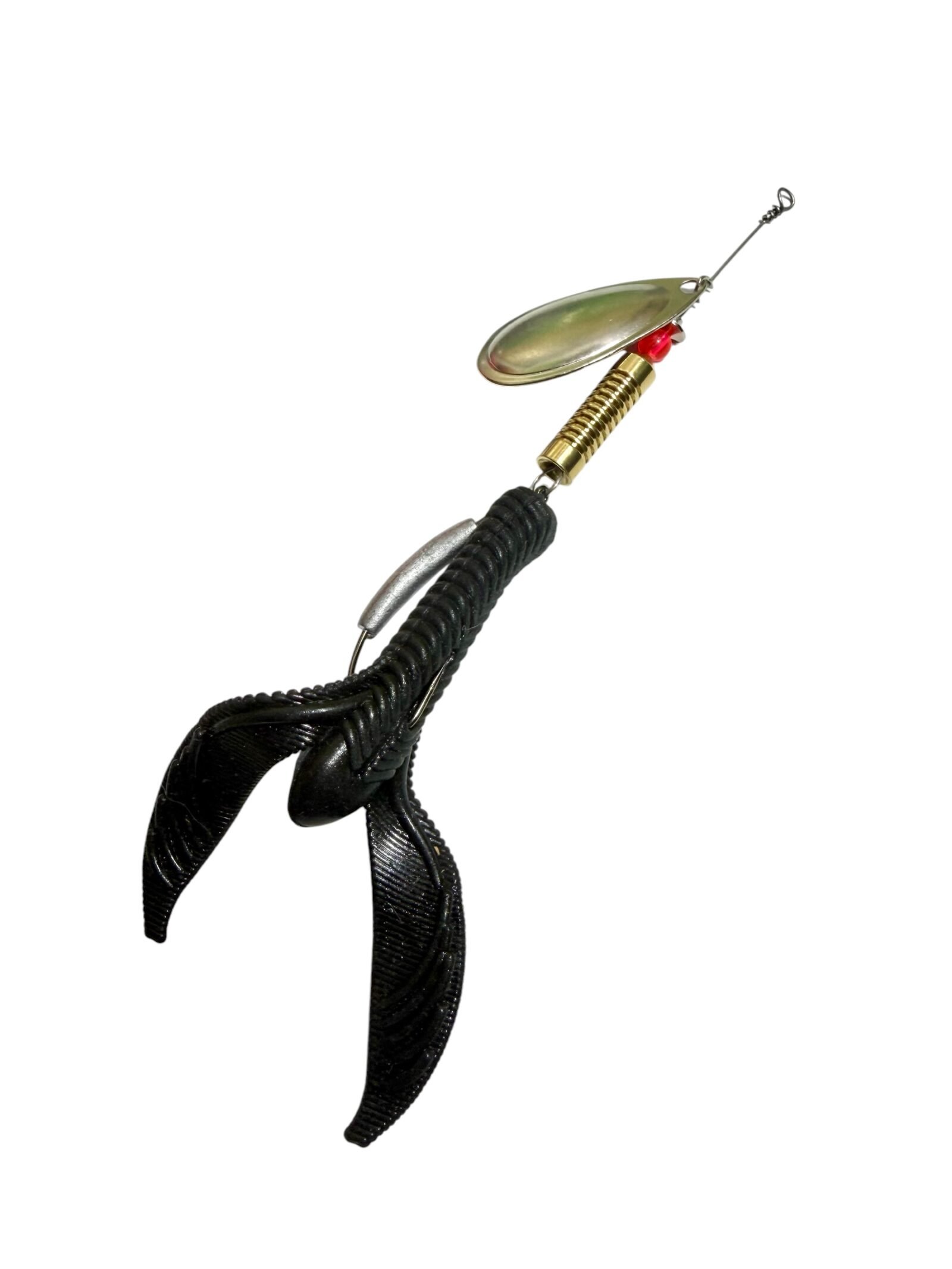 Cuchara Giratoria Ajustable En Medidas 4 y 5 + Goma Gozio + Anzuelo Off Set Lastrado