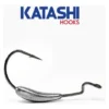 Anzuelo Katashi Worm OffSet Para Señuelos de Goma Con Peso Lastrados