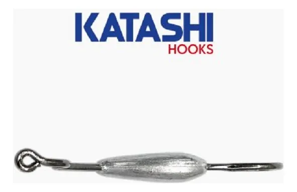 Anzuelo Katashi Worm OffSet Para Señuelos de Goma Con Peso Lastrados