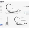 Anzuelo Katashi Worm OffSet Para Señuelos de Goma Con Peso Lastrados
