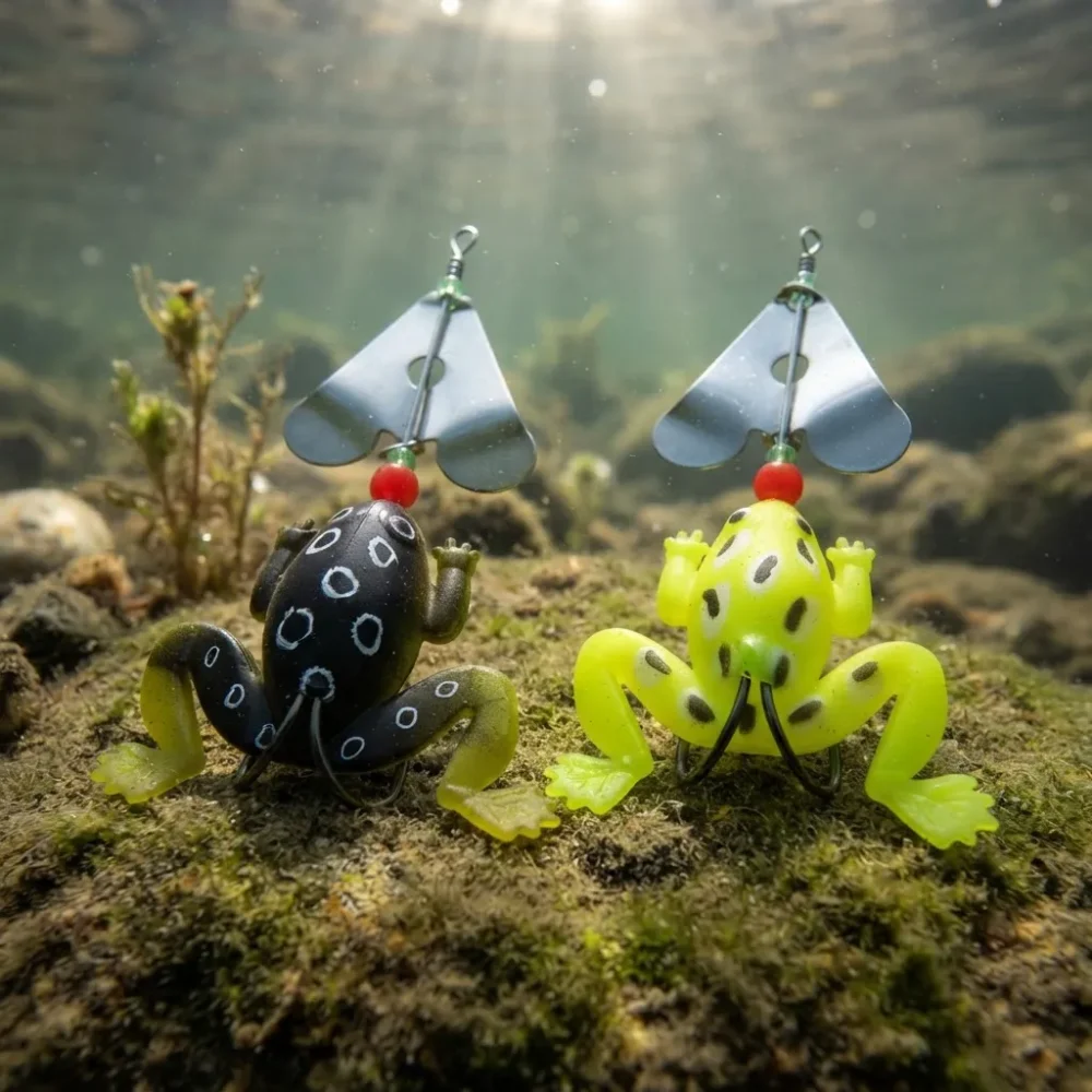 Señuelo Pesca Waterdog Rana Con Hélice x2 Unidades 4cm 10g Tararira
