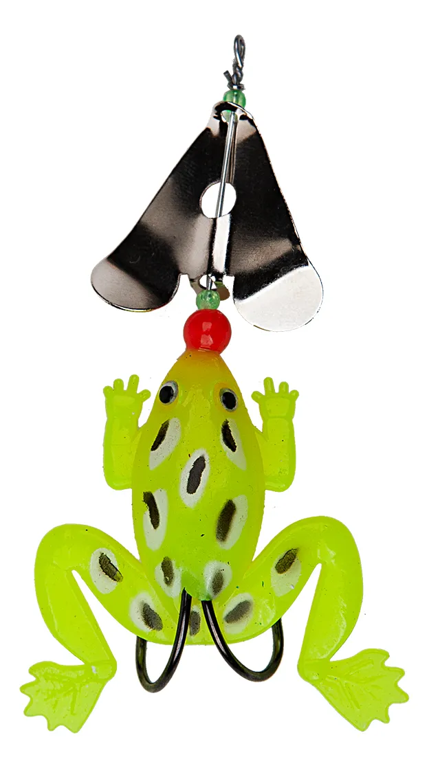 Combo Kit Señuelos Waterdog Caja+5 Ranas+accesorios Tararira