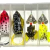 Combo Kit Señuelos Waterdog Caja+5 Ranas+accesorios Tararira