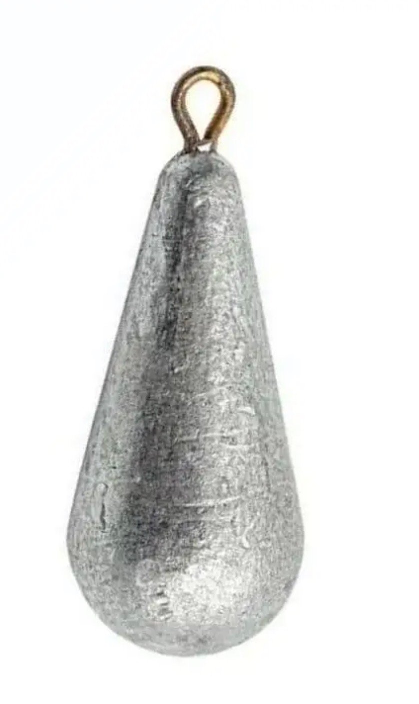 Plomada Para Pesca Modelo Pera Fija de 40g 60g 80g Por 5 Unidades
