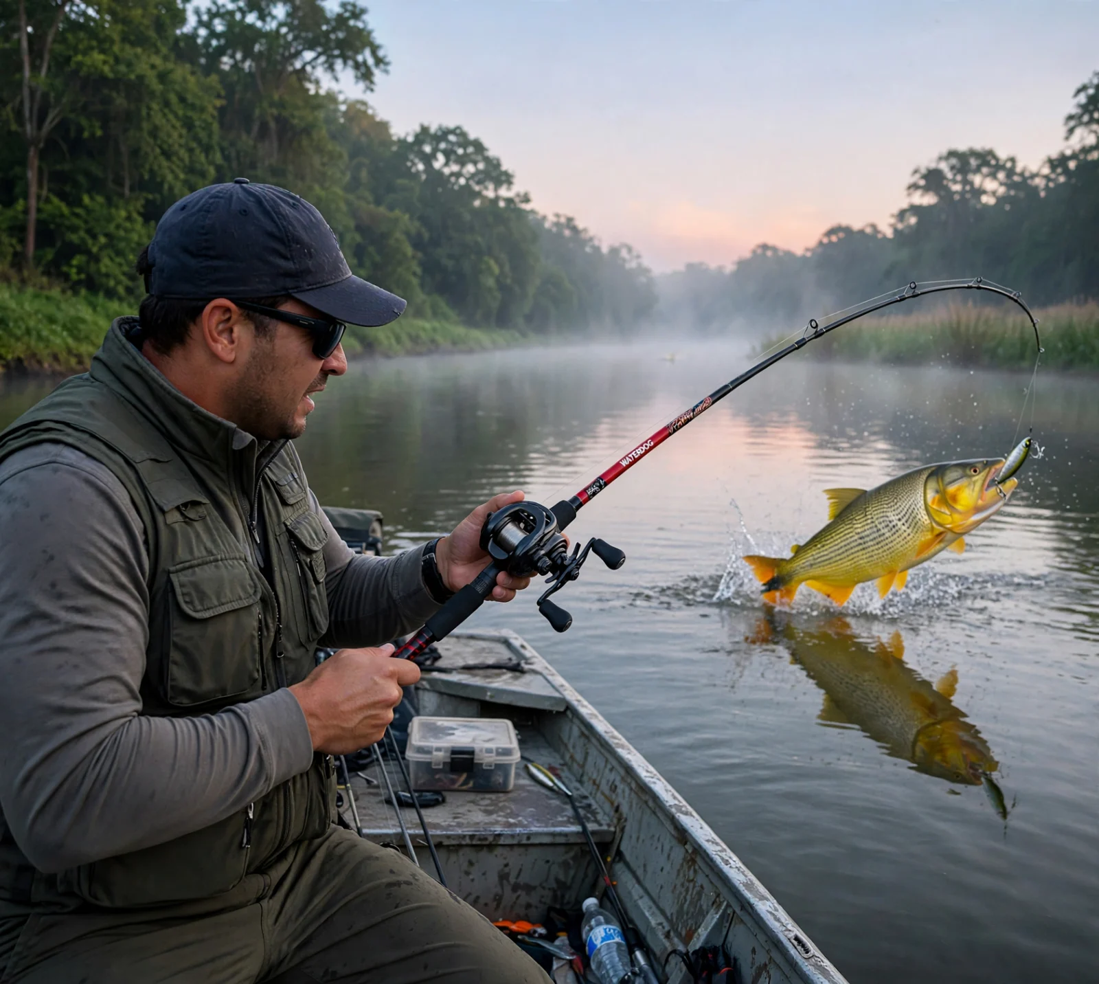 Caña De Pesca Waterdog Macan Baitcast 2,10m 2 Tramos En10-20lbs y 15-30lbs