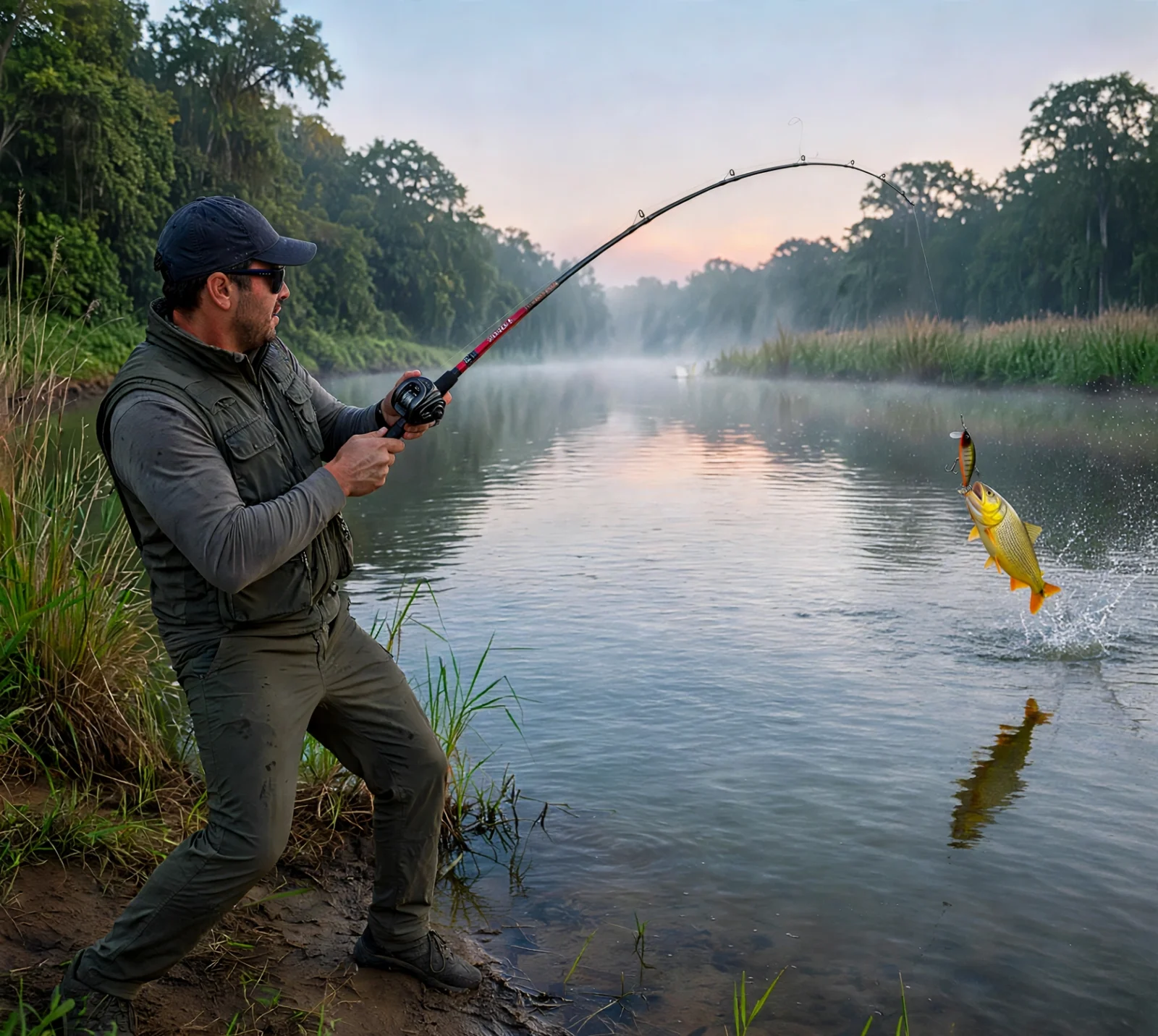 Caña De Pesca Waterdog Macan Baitcast 2,10m 2 Tramos En10-20lbs y 15-30lbs