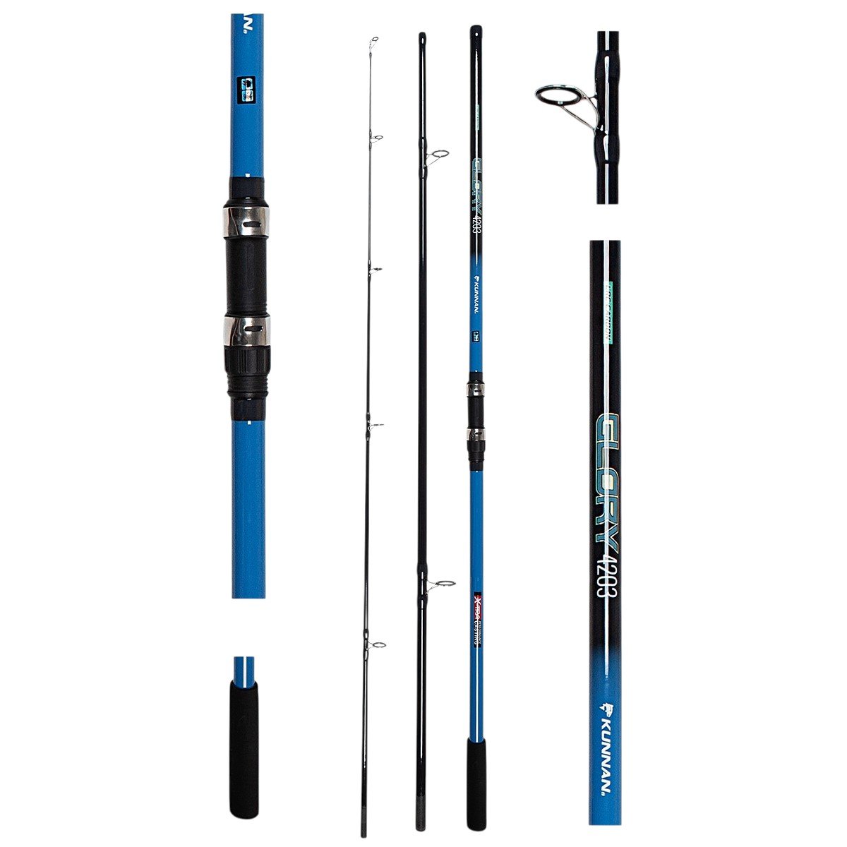 Caña Kunnan Glory 4.20m 3 Tramos 150-200gr Surfcasting Lance