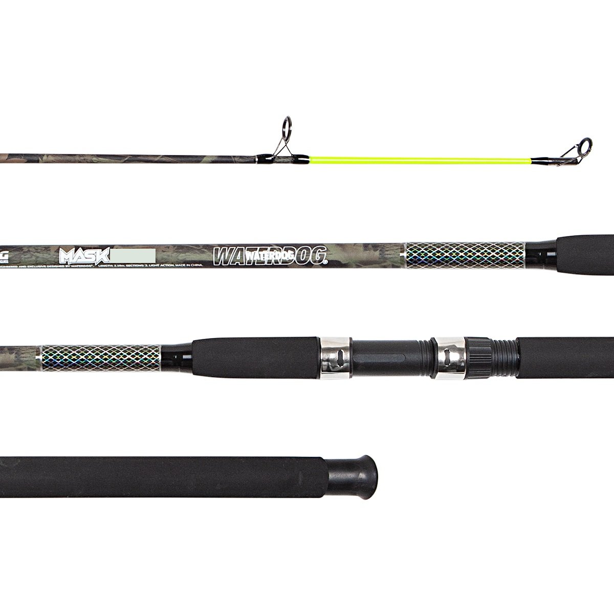Caña De Pesca Waterdog Mask 10-20lb 80g Variada Frontal Dos Medidas