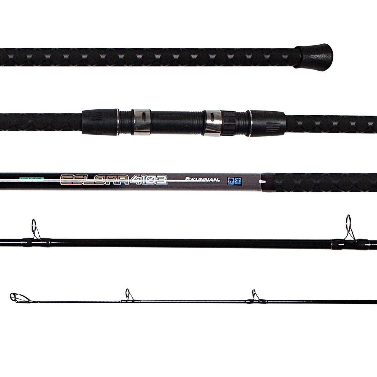 Caña Kunnan Eslora 4.10m 3 Tramos 250g Lance Mar Surfcasting