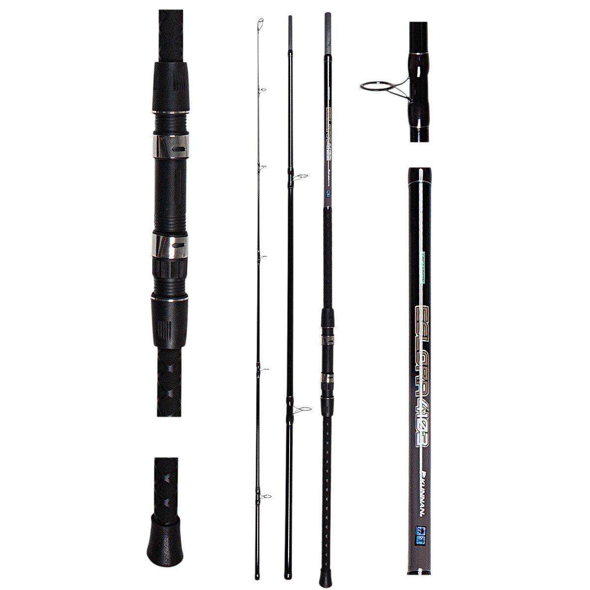 Caña Kunnan Eslora 4.10m 3 Tramos 250g Lance Mar Surfcasting