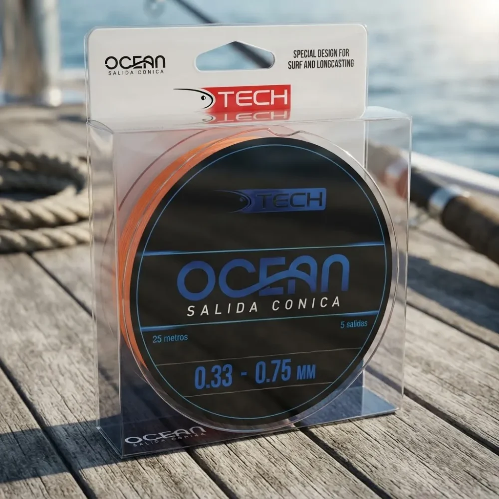 Nylon Salida Trafilada Cónica Tech Ocean 5 Unidades de 25 m De 33-75mm