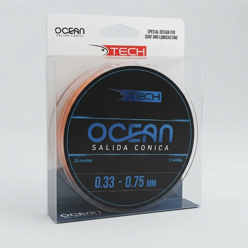 Nylon Salida Trafilada Cónica Tech Ocean 5 Unidades de 25 m De 33-75mm